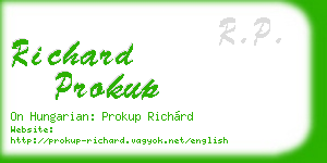 richard prokup business card